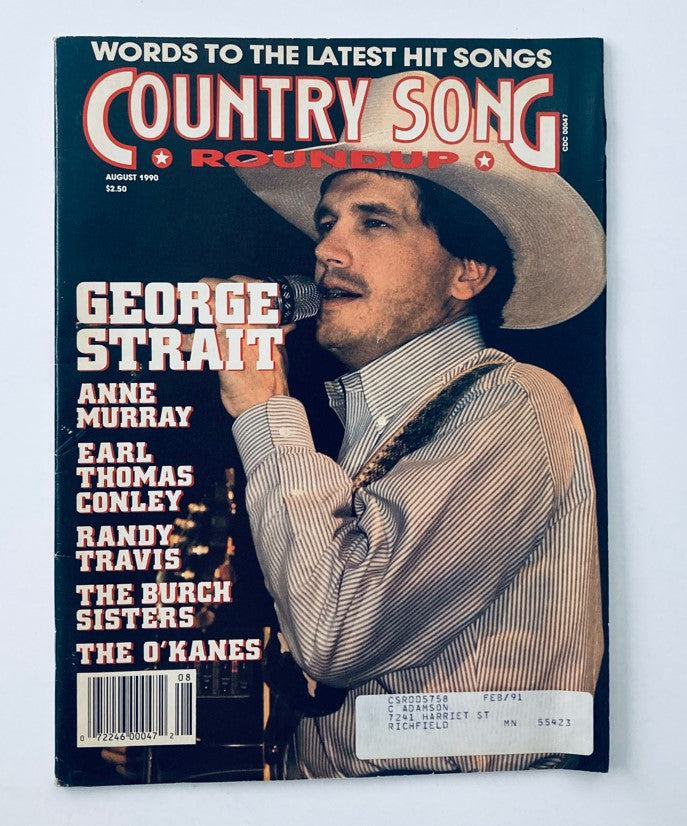 VTG Country Song Roundup Magazine August 1990 George Stratt & Anne Murray