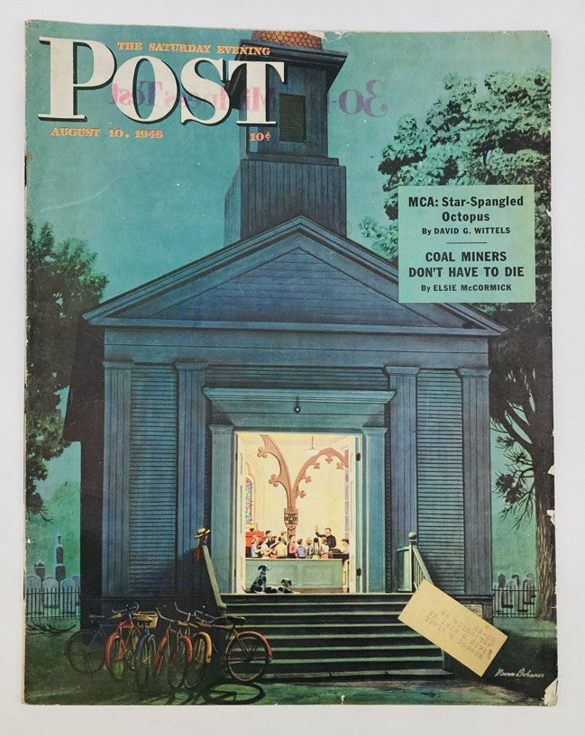 Saturday Evening Post Magazine August 10 1946 Illustrated Cover Stevan Dohanos