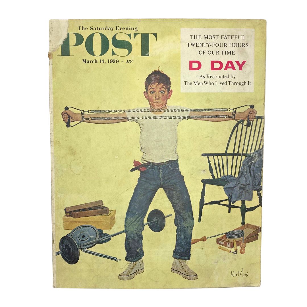 Saturday Evening Post Magazine March 14 1959 Johnny - Kurt Ard GD Interior