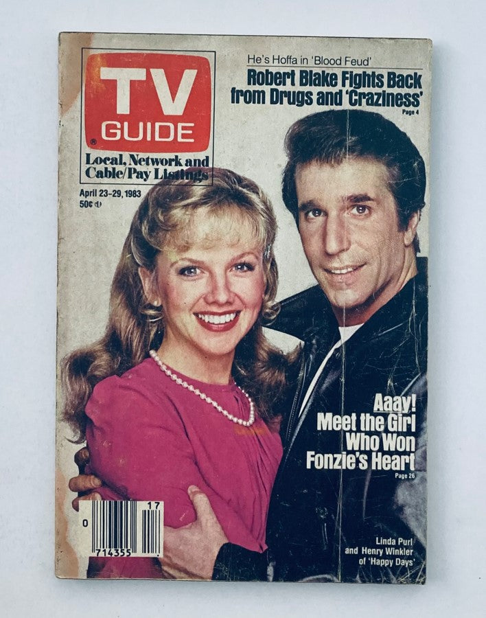 TV Guide Magazine April 23 1983 Linda Paul Henry Winkler Western IL Ed. No Label