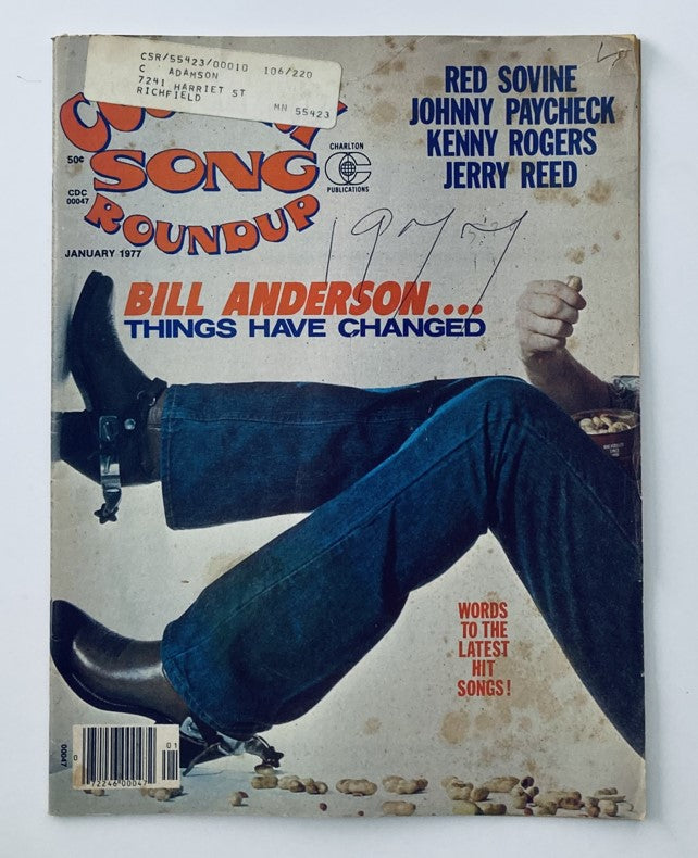 VTG Country Song Roundup Magazine January 1977 Bill Anderson & Red Sovine