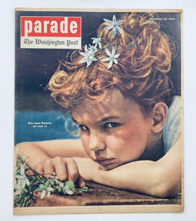 Parade Newspaper Magazine WA Post September 18 1949 Pre-Teen Beauty No Label