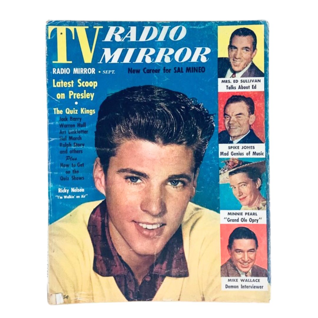 VTG TV Radio Mirror Magazine September 1957 Vol 48 No. 4 Ricky Nelson No Label