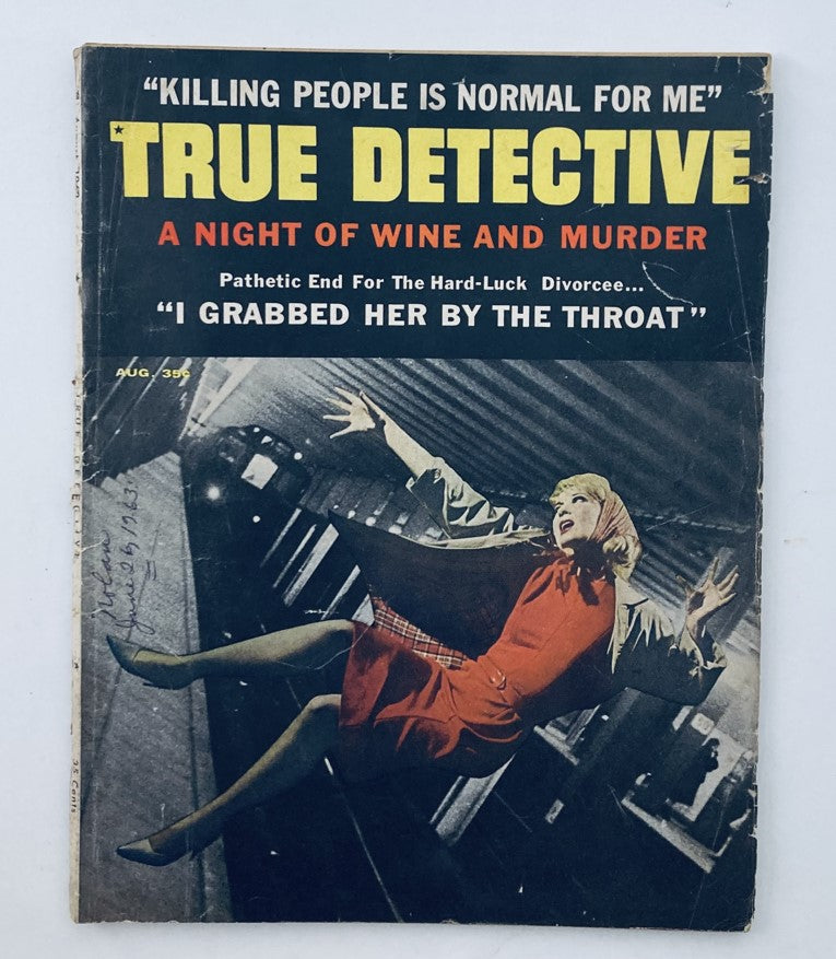 VTG True Detective Magazine August 1963 Night of Wine and Murder No Label