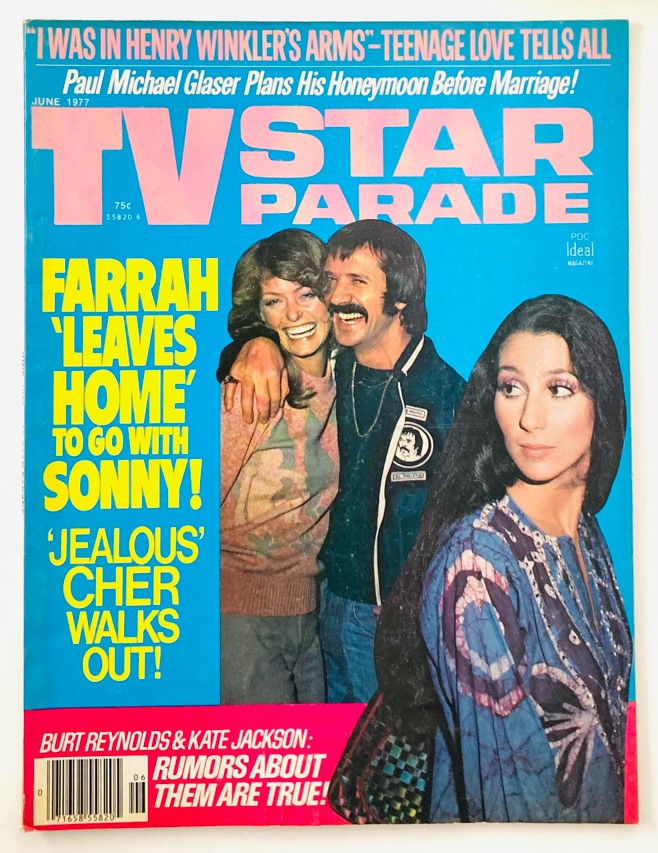 VTG TV Star Parade Magazine June 1977 Farrah Fawcett, Sonny & Cher No Label VG