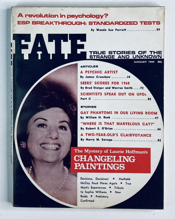 VTG Fate Magazine January 1969 Vol 22 No. 1 Mystery of Laurie Hoffman No Label