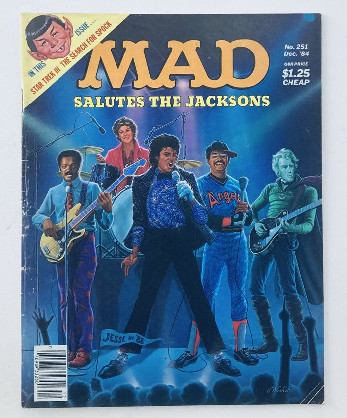 VTG Mad Magazine December 1984 No. 251 The Jackson 5 4.0 VG No Label