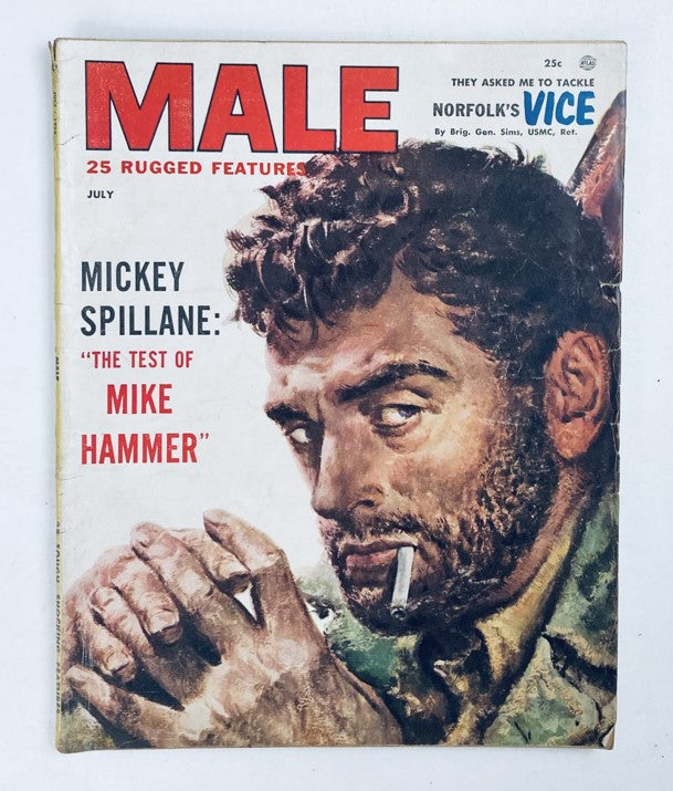 VTG Male Magazine July 1953 Vol 3 No. 7 Mickey Spillane Mike Hammer No Label