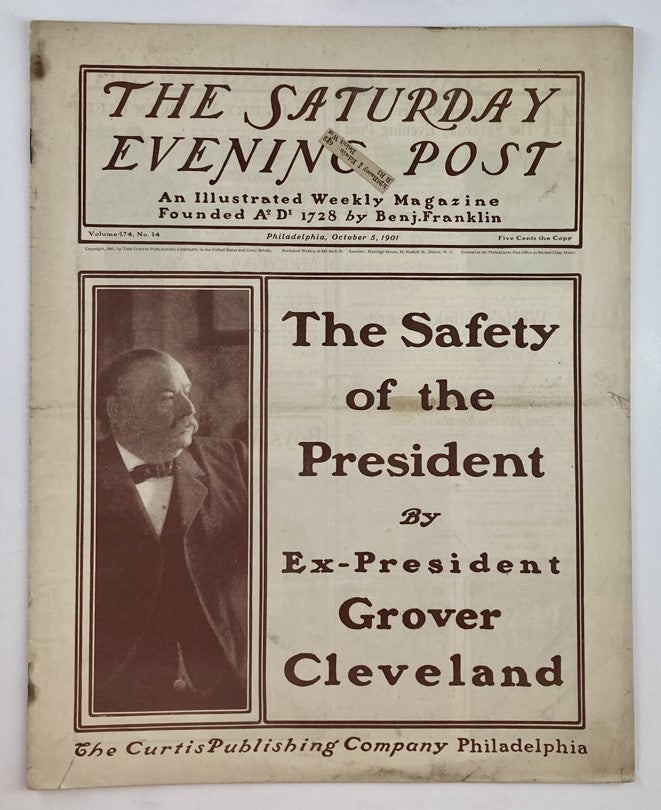 VTG Saturday Evening Post Magazine October 5 1901 Safety of Grover Cleveland