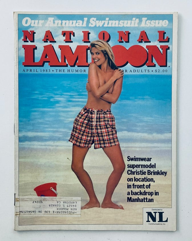 VTG National Lampoon Magazine April 1983 Vol 2 No. 57 Model Christie Brinkley