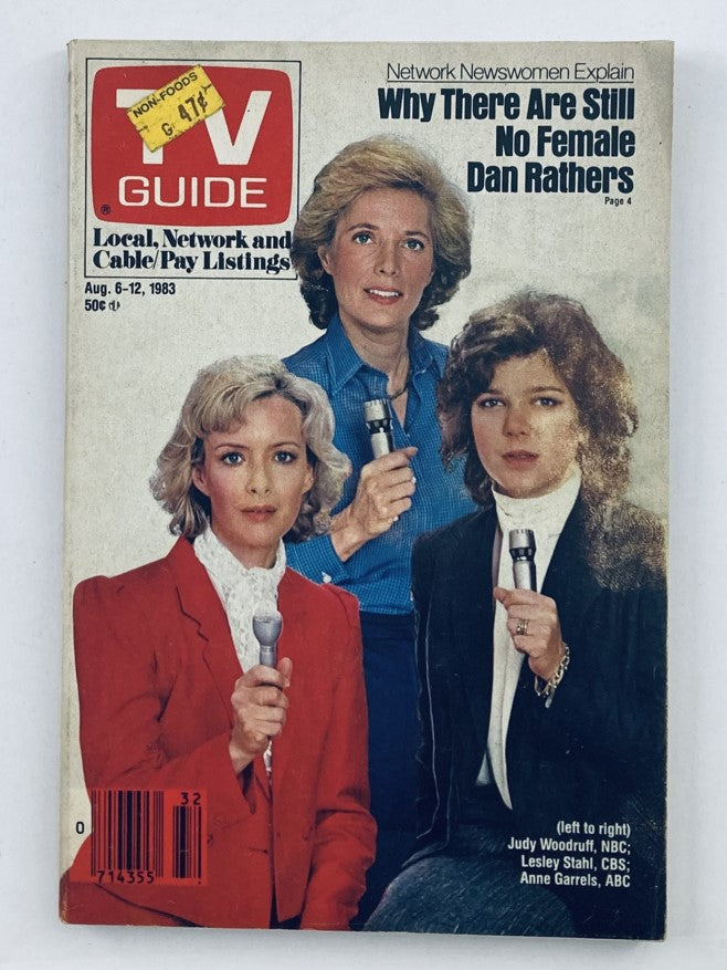 TV Guide Magazine August 6 1983 Judy Woodruff Southeast PA Ed. No Label