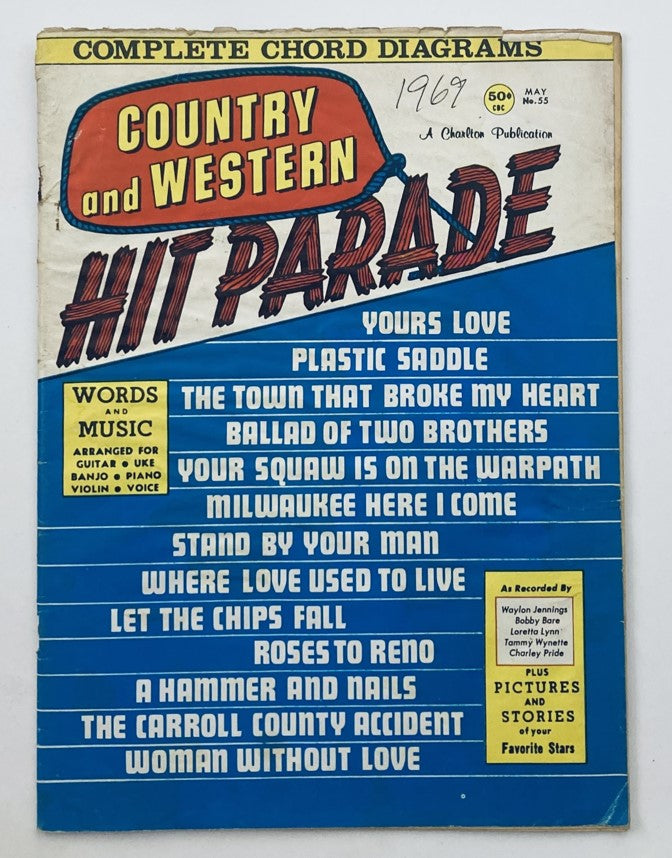 Country & Western Hit Parade Magazine May 1969 Words and Music No Label