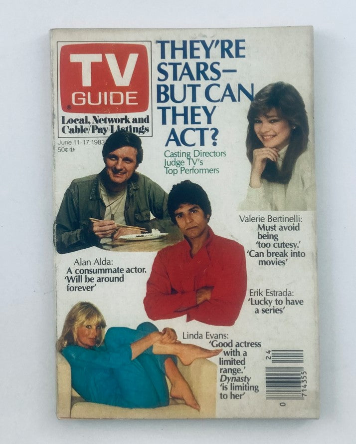 TV Guide Magazine June 11 1983 Alan Alda, Linda Evans LA Metro Ed. No Label