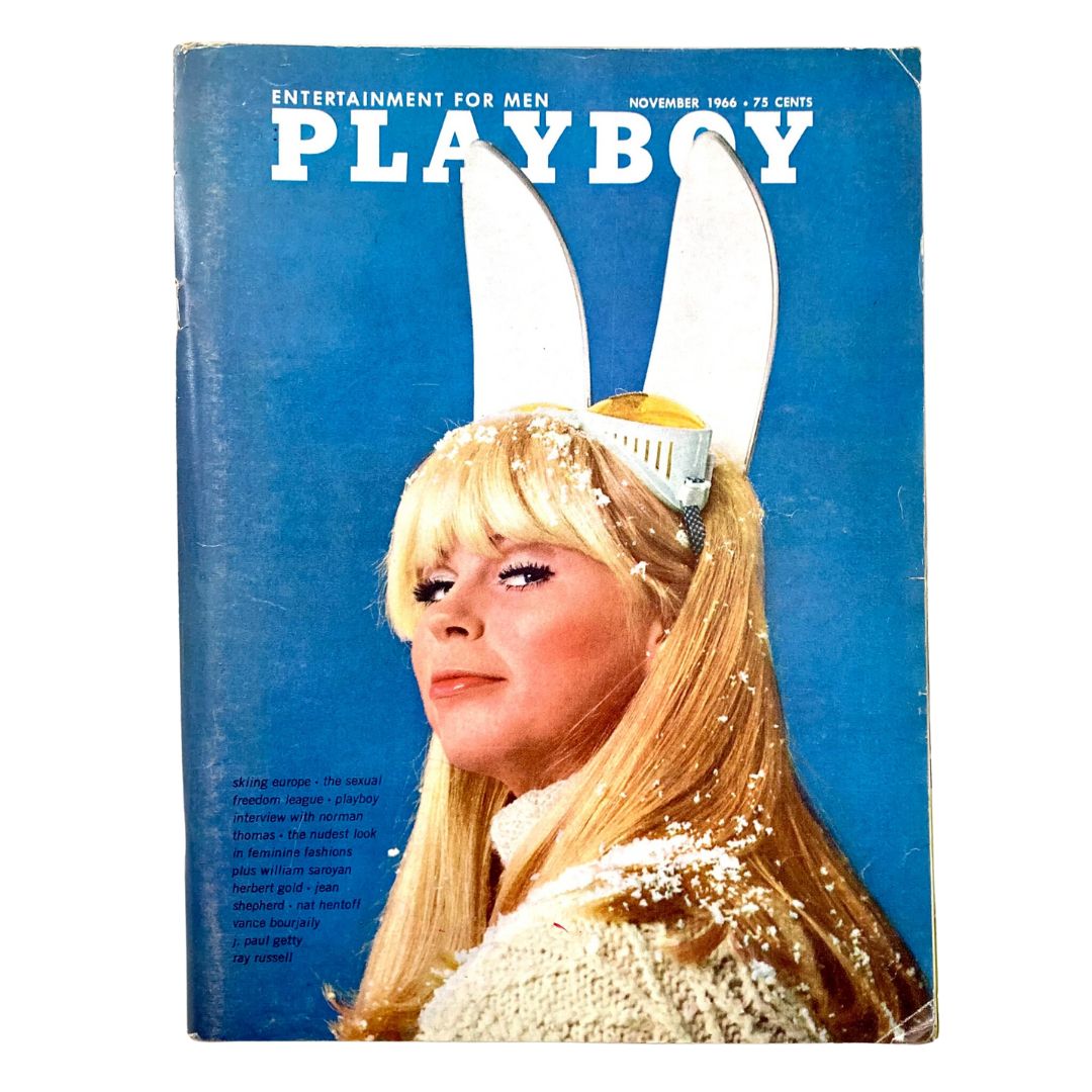 VTG Playboy Magazine November 1966 Sue Batchelor Cover w Centerfold No Label