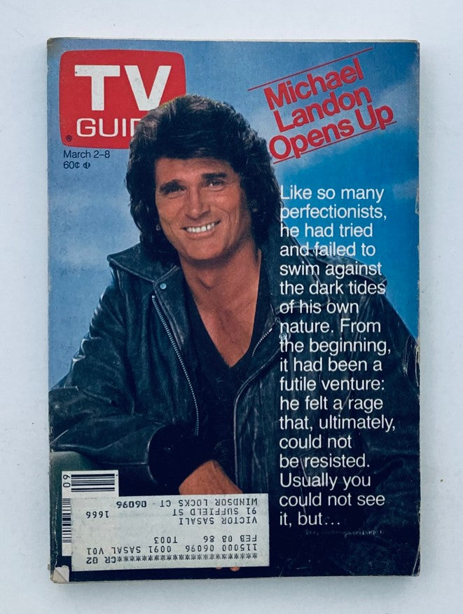 TV Guide Magazine March 2 1985 Michael Landon Hartford-New Haven Ed.