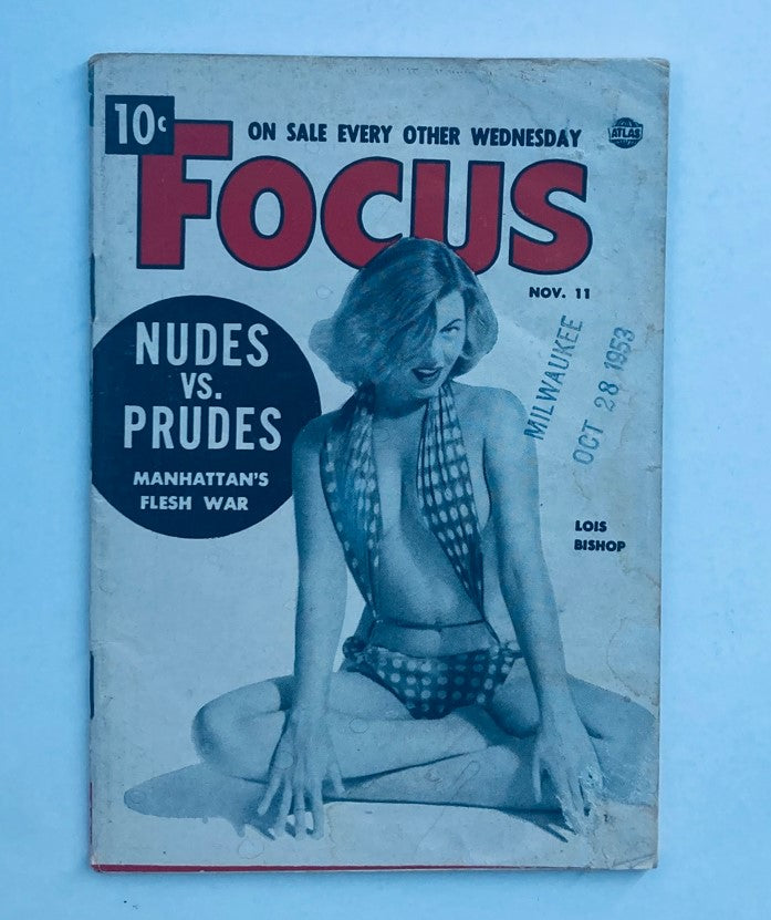 VTG Focus Magazine November 11 1953 Lois Bishop Nudes vs Prudes No Label