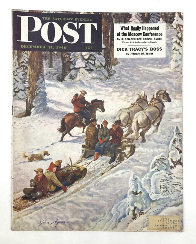 Saturday Evening Post Magazine December 17 1949 Illustrated Cover John Clymer