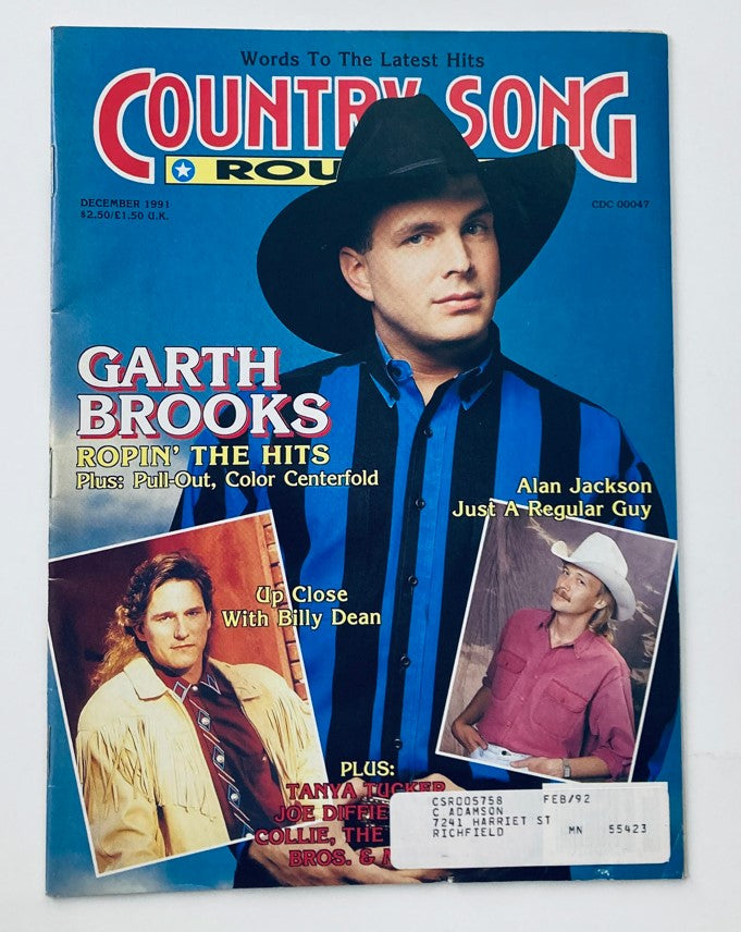 Country Song Roundup Magazine December 1991 Garth Brooks and Billy Dean