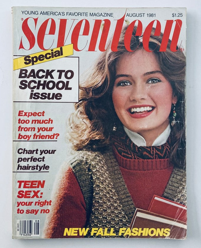 VTG Seventeen Magazine August 1981 Special Back To School Issue