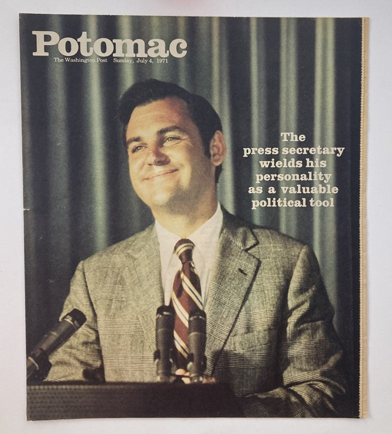 VTG Washington Post Potomac Magazine July 4 1971 Ron Zeigler No Label