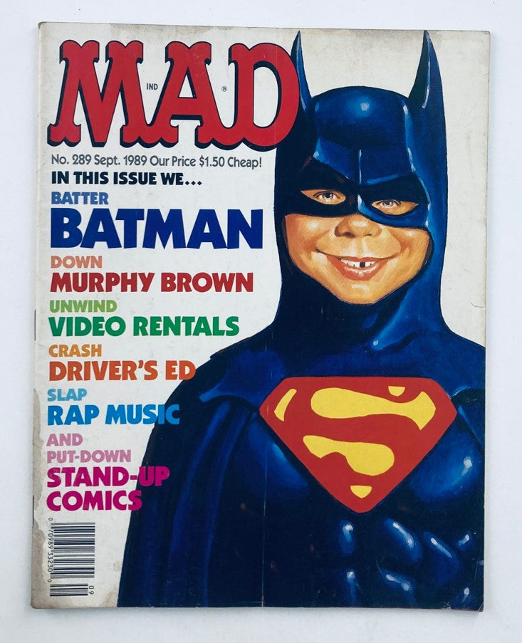 Mad Magazine September 1989 No. 289 Alfred as Batman 4.0 VG Very Good No Label