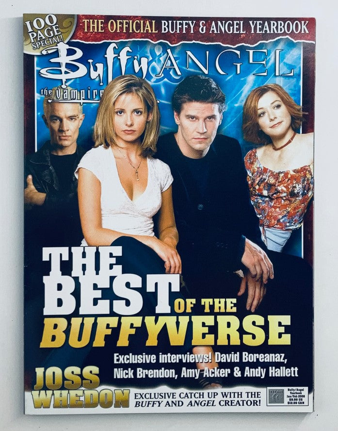 The Official Buffy & Angel Yearbook January 2006 cover featuring key cast members from the series, including Sarah Michelle Gellar and David Boreanaz, highlighted as the best of the Buffyverse.