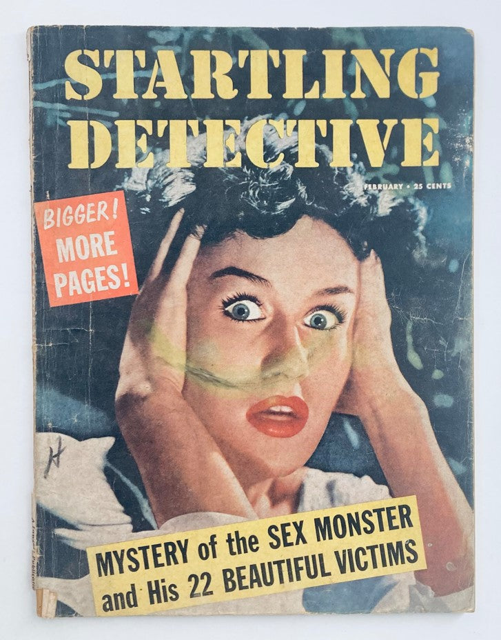 VTG Startling Detective Magazine February 1956 Time Out for Murder No Label