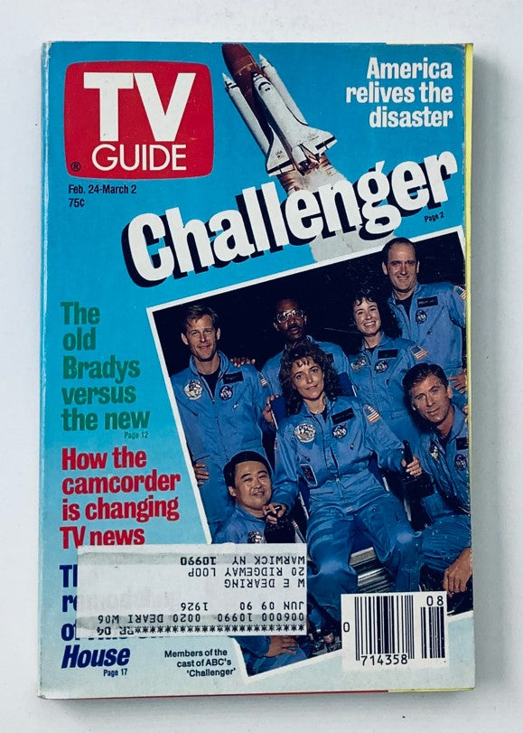 TV Guide Magazine February 24 1990 Cast of ABC's 'Challenger' NY Metro Ed.