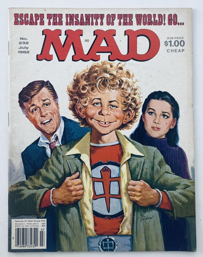 VTG Mad Magazine July 1982 No. 232 Drawn-Out Dramas 4.0 VG No Label