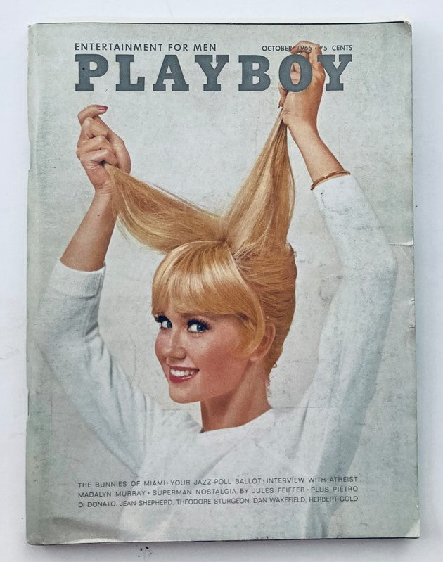 VTG Playboy Magazine October 1965 featuring Playmate Allison Parks on the cover with stylish hair, showcasing vintage magazine allure.