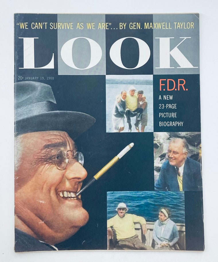 VTG Look Magazine January 19 1960 Vol 24 No. 2 Franklin D. Roosevelt No Label