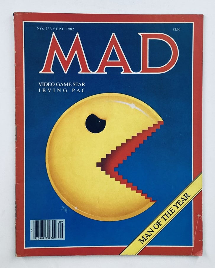 Mad Magazine September 1982 No. 233 Pacman Man of the Year 6.0 FN Fine No Label