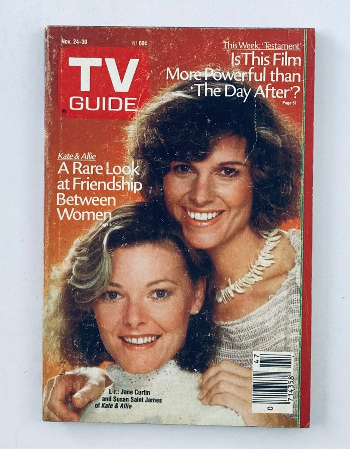 TV Guide Magazine November 24 1984 Susan Saint James Dayton Ed. No Label