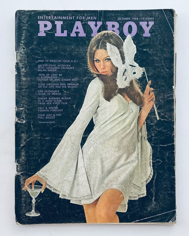 VTG Playboy Magazine October 1968 Playmate Majken Haugedal w Centerfold No Label