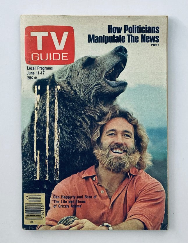 TV Guide Magazine June 11 1977 #1263 Dan Haggerty and Bozo New Hampshire Ed.