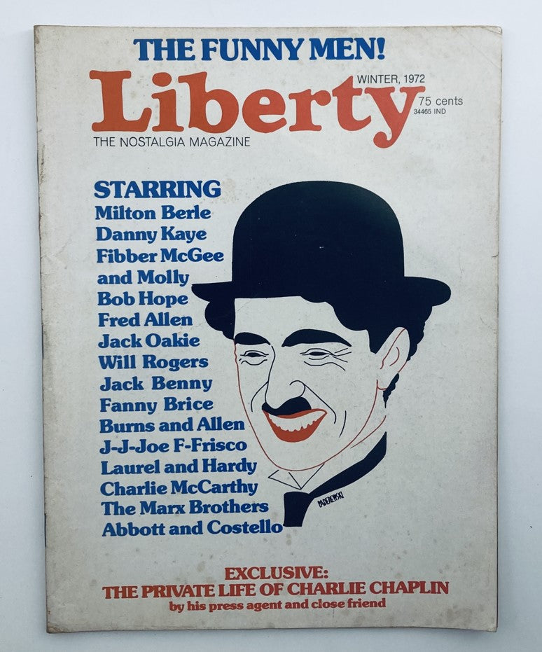 VTG Liberty The Nostalgia Magazine Winter 1972 Charlie Chaplin No Label