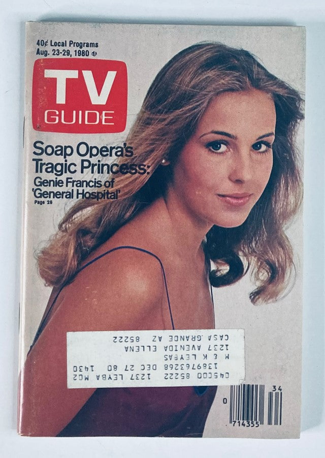 TV Guide Magazine August 23 1980 #1430 Genie Francis Phoenix Ed.