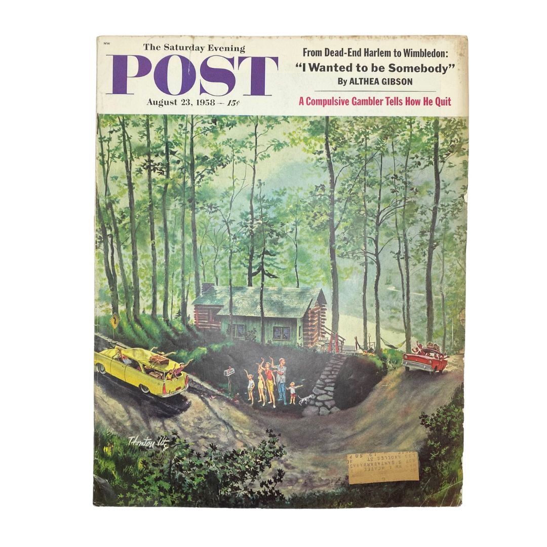 Saturday Evening Post Magazine August 23 1958 Traveling Joneses - Thornton Utz