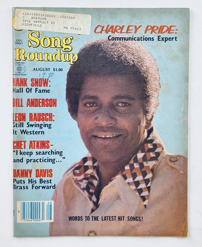 VTG Country Song Roundup Magazine August 1980 Charley Pride & Hank Snow