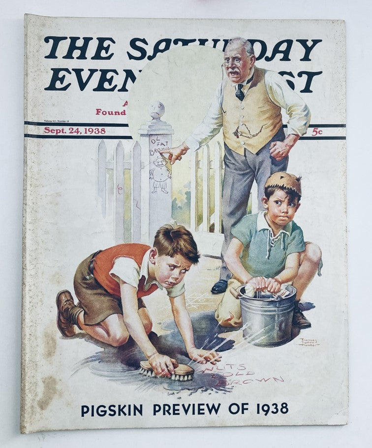 The Saturday Evening Post September 24 1938 Three Bright Pebbles No Label