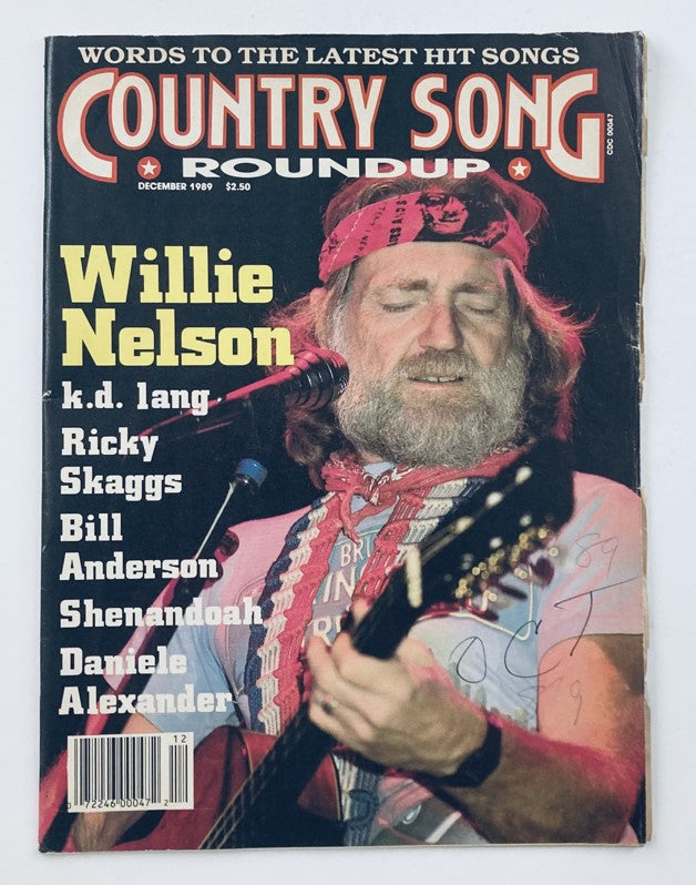 VTG Country Song Roundup Magazine December 1989 Willie Nelson No Label