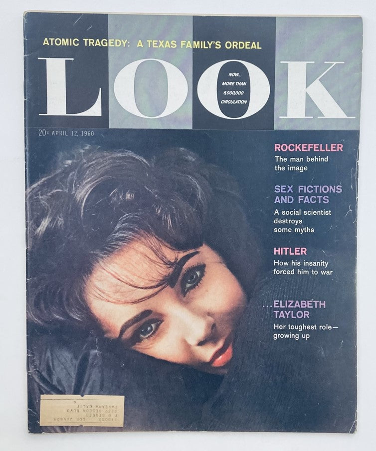 RES* VTG Look Magazine April 12 1960 Vol 24 No. 8 Elizabeth Taylor Toughest Role