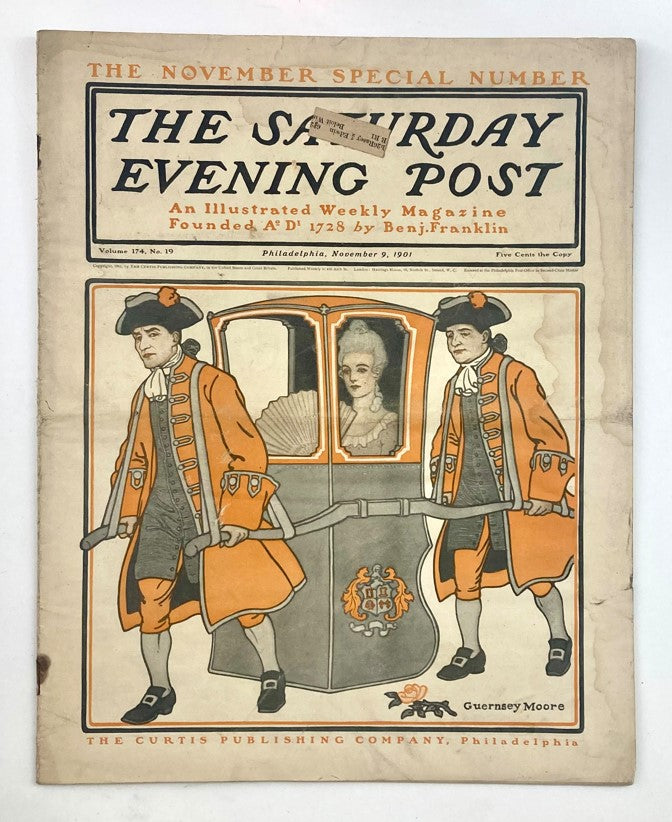 Saturday Evening Post Illustrated Cover Magazine November 9 1901 Special Number