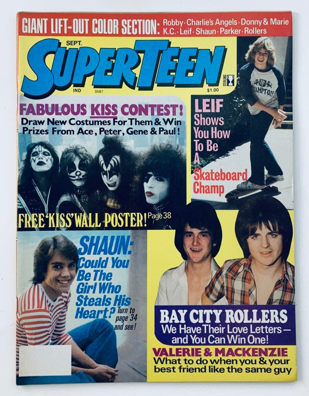 VTG SuperTeen Magazine September 1977 Vol 1 #5 Kiss & Bay City Rollers No Label