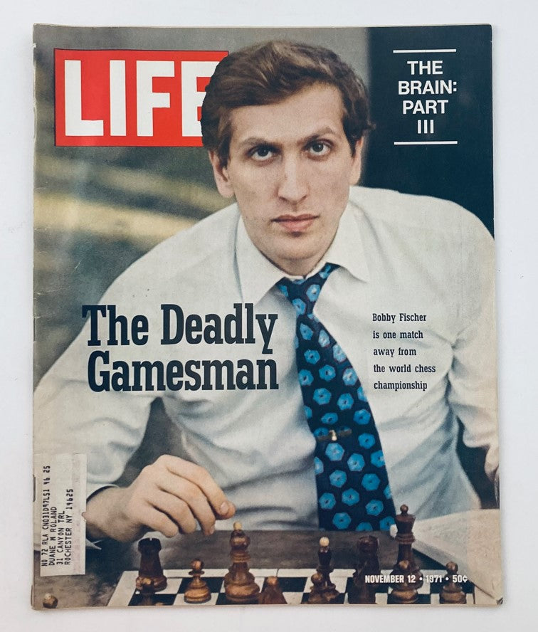 RES* Life Magazine November 12 1971 Vol 71 No. 20 Bobby Fisher World Chess VG