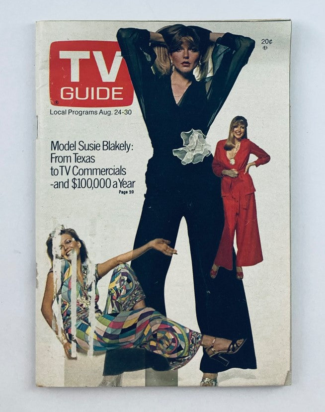 TV Guide Magazine August 24 1974 #1117 Susie Blakely New Hampshire Ed.