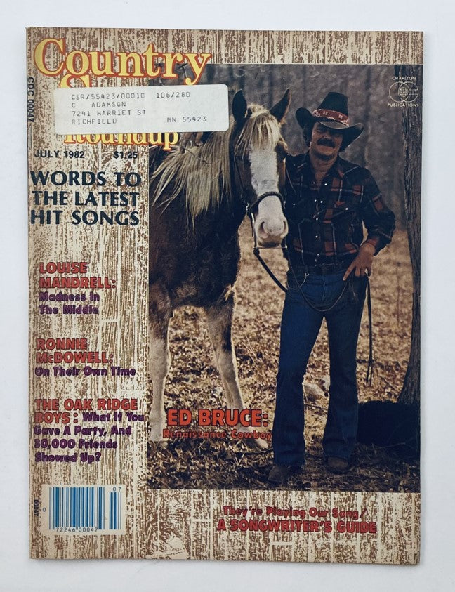 VTG Country Song Roundup Magazine July 1982 Ed Bruce Renaissance Cowboy