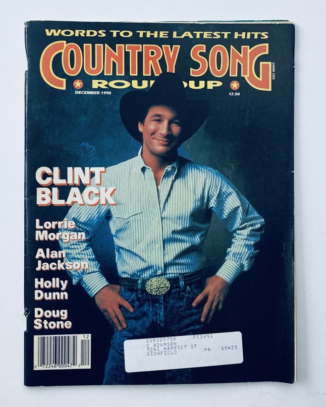 VTG Country Song Roundup Magazine December 1990 Clint Black and Lorrie Morgan