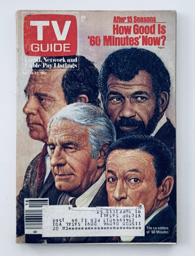 TV Guide Magazine April 16 1983 Co-Editors of 60 Minutes Hartford-New Haven Ed.