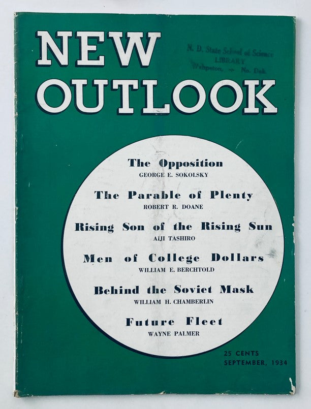 VTG New Outlook Magazine September 1934 The Parable of Plenty No Label